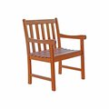 Homeroots 34 x 24 x 24 in. Brown Patio Armchair 390003